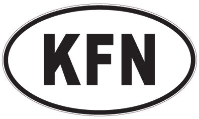 KFN - 3 Letter Initials Oval Sticker