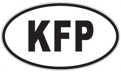 KFP - 3 Letter Initials Oval Magnet