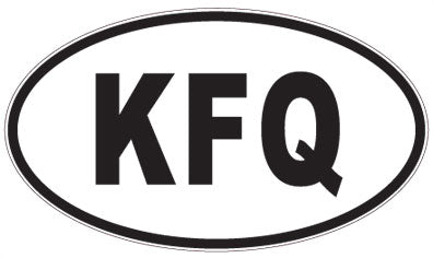 KFQ - 3 Letter Initials Oval Magnet