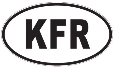 KFR - 3 Letter Initials Oval Magnet