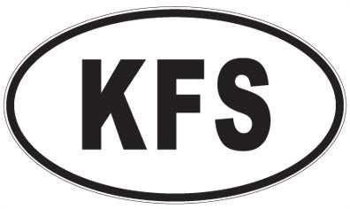 KFS - 3 Letter Initials Oval Sticker