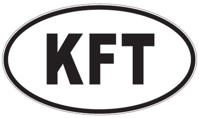 KFT - 3 Letter Initials Oval Magnet