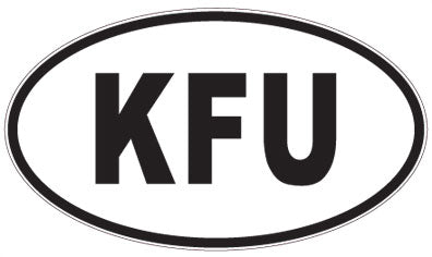 KFU - 3 Letter Initials Oval Magnet