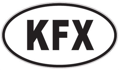KFX - 3 Letter Initials Oval Magnet