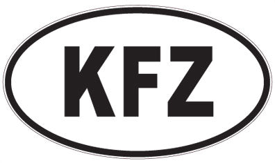 KFZ - 3 Letter Initials Oval Magnet