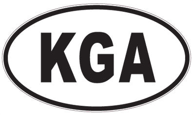 KGA - 3 Letter Initials Oval Magnet