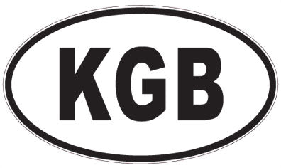 KGB - 3 Letter Initials Oval Sticker