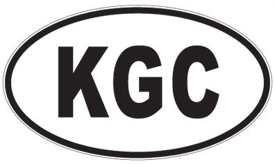 KGC - 3 Letter Initials Oval Magnet