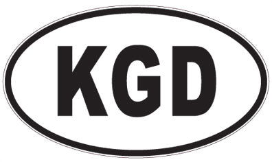 KGD - 3 Letter Initials Oval Magnet