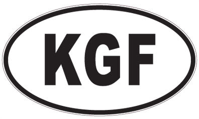 KGF - 3 Letter Initials Oval Magnet