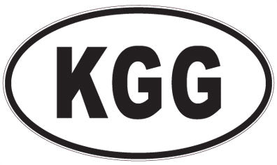 KGG - 3 Letter Initials Oval Sticker