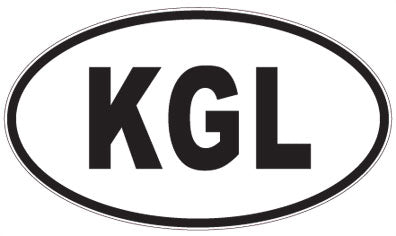 KGL - 3 Letter Initials Oval Magnet