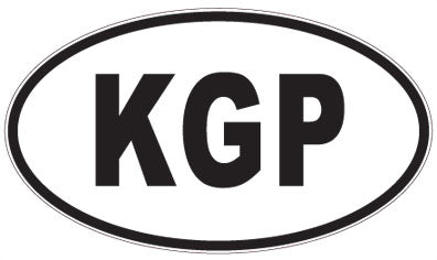 KGP - 3 Letter Initials Oval Sticker