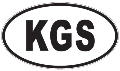 KGS - 3 Letter Initials Oval Sticker