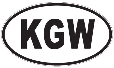 KGW - 3 Letter Initials Oval Magnet