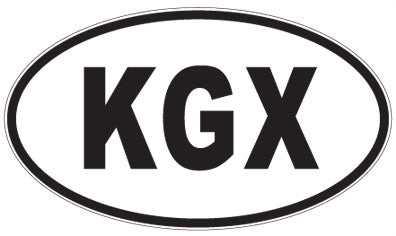 KGX - 3 Letter Initials Oval Magnet