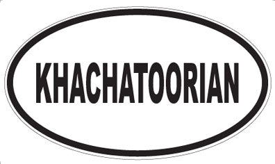 KHACHATOORIAN - Oval Magnet