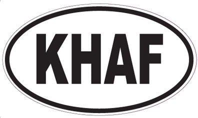 KHAF - Oval Sticker