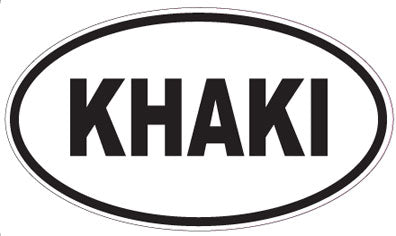 KHAKI - Oval Sticker