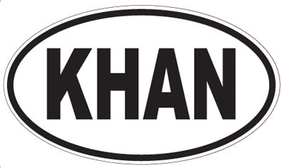 KHAN - Oval Sticker