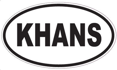 KHANS - Oval Magnet