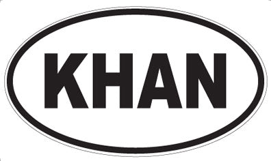 KHAN - Oval Magnet
