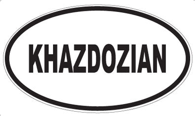 KHAZDOZIAN - Oval Magnet