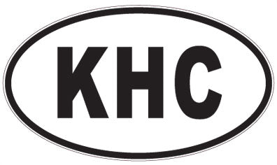 KHC - 3 Letter Initials Oval Sticker