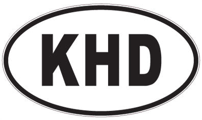 KHD - 3 Letter Initials Oval Sticker