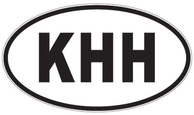 KHH - 3 Letter Initials Oval Magnet