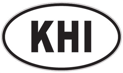 KHI - 3 Letter Initials Oval Magnet
