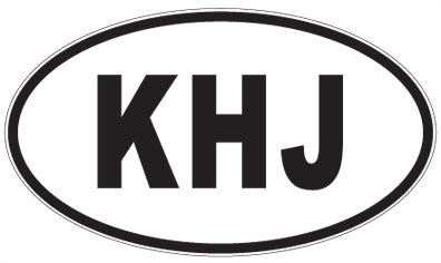 KHJ - 3 Letter Initials Oval Magnet
