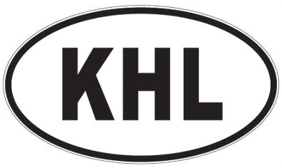 KHL - 3 Letter Initials Oval Sticker