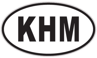 KHM - 3 Letter Initials Oval Magnet