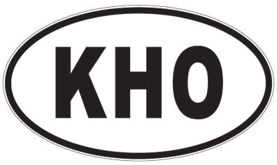 KHO - 3 Letter Initials Oval Sticker