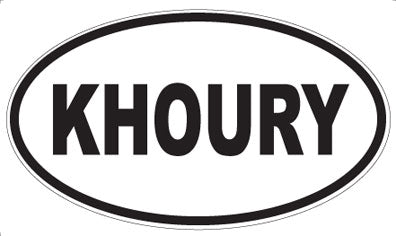 KHOURY - Oval Magnet