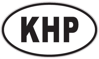 KHP - 3 Letter Initials Oval Sticker