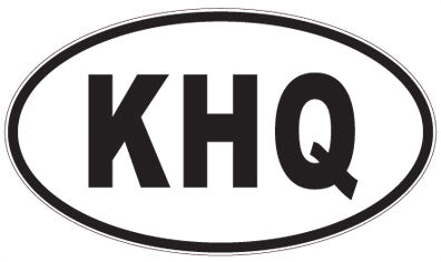 KHQ - 3 Letter Initials Oval Magnet