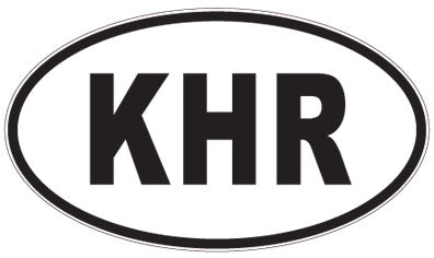 KHR - 3 Letter Initials Oval Magnet