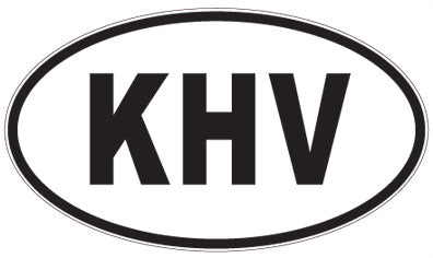 KHV - 3 Letter Initials Oval Sticker