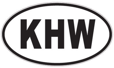 KHW - 3 Letter Initials Oval Sticker