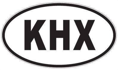KHX - 3 Letter Initials Oval Magnet