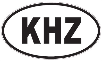 KHZ - 3 Letter Initials Oval Sticker
