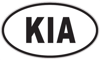 KIA - 3 Letter Initials Oval Magnet