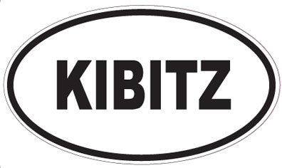 KIBITZ - Oval Sticker