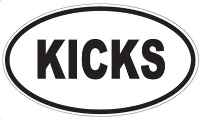 KICKS - Oval Sticker