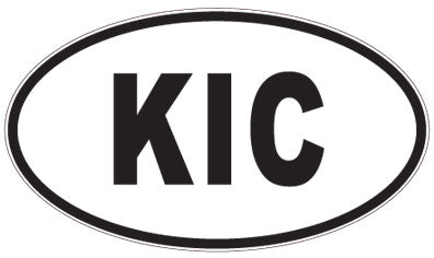 KIC - 3 Letter Initials Oval Magnet