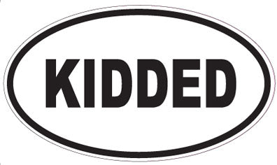 KIDDED - Oval Sticker