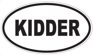 KIDDER - Oval Sticker
