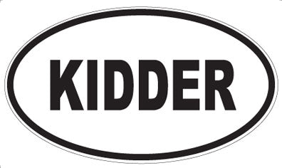 KIDDER - Oval Magnet